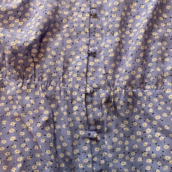 NWOT Rails | Sophia Sky Blue Daisies Button Up Romper NO BELT L - Picture 13 of 14